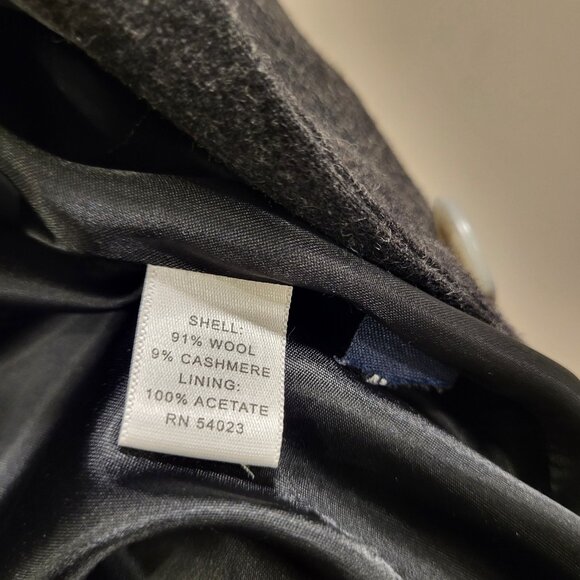 Banana Republic Blazer Women's 12 Charcoal Pinstripe Wool Cashmere Fitted Office - Picture 5 of 7